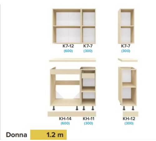 Кухня Donna / Донна 1.2 м — пряма компактна кухня з фасадом МДФ від Київського Стандарту