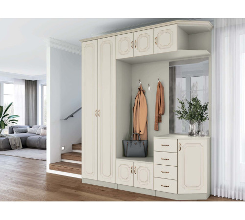 Прихожая Классика-М / МФД пленка Ваниль супермат Киевский Стандарт