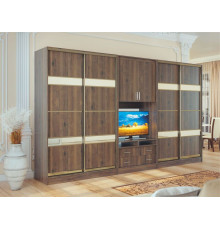 Секция «Киноман» + шкафы-купе (580x45x210 мм) – модульная стенка в гостиную, Киевский Стандарт