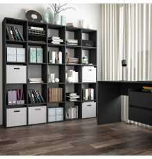 Стеллаж для книг и декора ST0016 Антрацит 1776х300х1776 мм.