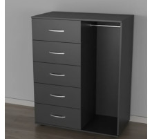 Комод 13 с ящиками (120х95х50 см.) Антрацит Алмаз Мебель