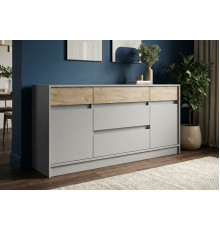 Комод с тумбами Стайл-1600 Белый / Бетон Эверест