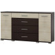 Спальня Бриз-1 (модульная) Венге темный + дуб молочный Эверест